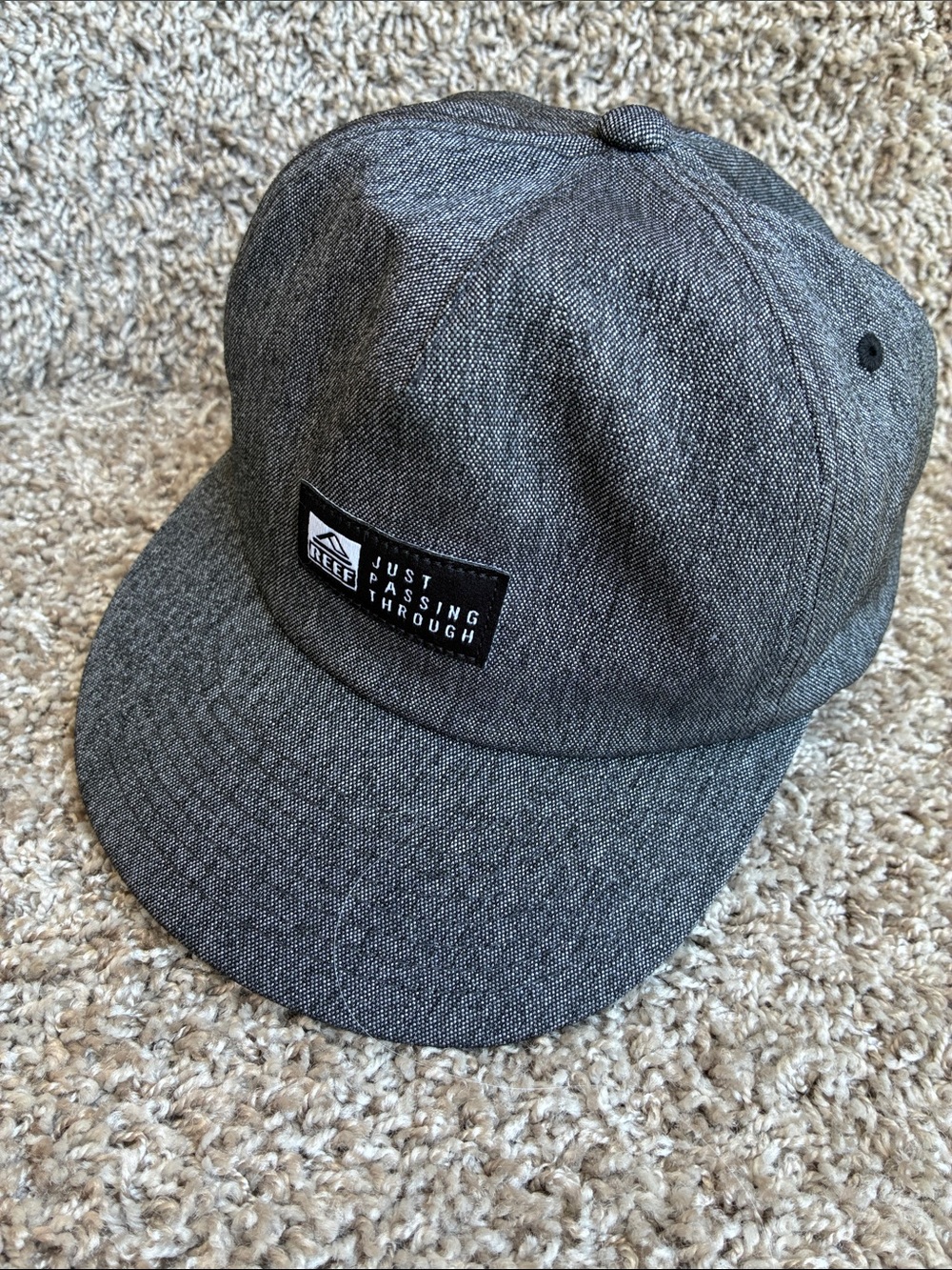 Reef Just Passing Through Heather Gray SnapBack Hat Cap